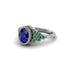 Emerald Milgrain Beaded Bezel Engagement Ring - Stacy No. 30 image 3