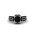 Black Diamond Milgrain Gold Engagement Ring - Lyric No. 39 image 2