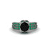 Black Diamond Milgrain Gold Engagement Ring - Lyric No. 24