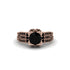 Black Diamond Milgrain Gold Engagement Ring - Lyric No. 38 image 2