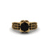 Black Diamond Milgrain Gold Engagement Ring - Lyric No. 37 image 2