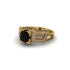 Black Diamond Milgrain Gold Engagement Ring - Lyric No. 7 image 3