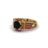 Black Diamond Milgrain Gold Engagement Ring - Lyric No. 52