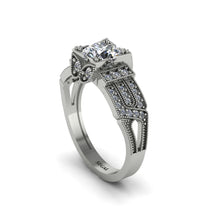 Diamond Milgrain Gold Engagement Ring - Lyric No. 3 image 1