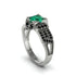 Emerald Milgrain Gold Engagement Ring - Lyric No. 36 image 1