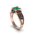 Emerald Milgrain Gold Engagement Ring - Lyric No. 35