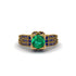Emerald Milgrain Gold Engagement Ring - Lyric No. 64 image 2