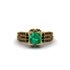Emerald Milgrain Gold Engagement Ring - Lyric No. 34 image 2