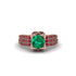 Emerald Milgrain Gold Engagement Ring - Lyric No. 50