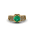 Emerald Milgrain Gold Engagement Ring - Lyric No. 4 image 2