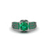 Emerald Milgrain Gold Engagement Ring - Lyric No. 21