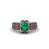 Emerald Milgrain Gold Engagement Ring - Lyric No. 51 image 2