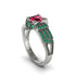 Ruby Milgrain Gold Engagement Ring - Lyric No. 27