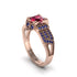 Ruby Milgrain Gold Engagement Ring - Lyric No. 71