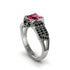 Ruby Milgrain Gold Engagement Ring - Lyric No. 42