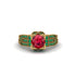 Ruby Milgrain Gold Engagement Ring - Lyric No. 25