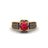 Ruby Milgrain Gold Engagement Ring - Lyric No. 70 image 2