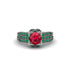 Ruby Milgrain Gold Engagement Ring - Lyric No. 27 image 2