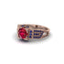 Ruby Milgrain Gold Engagement Ring - Lyric No. 71