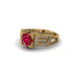 Ruby Milgrain Gold Engagement Ring - Lyric No. 10