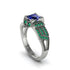 Sapphire Milgrain Gold Engagement Ring - Lyric No. 30