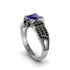 Sapphire Milgrain Gold Engagement Ring - Lyric No. 45
