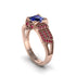 Sapphire Milgrain Gold Engagement Ring - Lyric No. 59