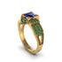 Sapphire Milgrain Gold Engagement Ring - Lyric No. 28
