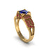 Sapphire Milgrain Gold Engagement Ring - Lyric No. 58