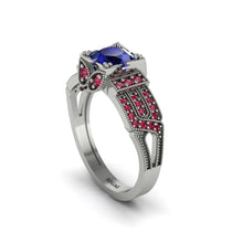 Sapphire Milgrain Gold Engagement Ring - Lyric No. 60 image 1