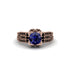 Sapphire Milgrain Gold Engagement Ring - Lyric No. 44
