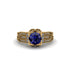 Sapphire Milgrain Gold Engagement Ring - Lyric No. 13 image 2