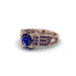 Sapphire Milgrain Gold Engagement Ring - Lyric No. 74