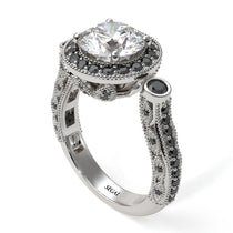 Milgrain Halo Pave Diamond Engagement Ring - Mabel No. 33 image 1