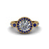 Milgrain Halo Pave Diamond Engagement Ring - Mabel No. 61 image 2