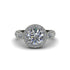 Milgrain Halo Pave Diamond Engagement Ring - Mabel No. 3