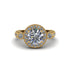 Milgrain Halo Pave Diamond Engagement Ring - Mabel No. 1 image 8