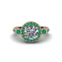 Milgrain Halo Pave Diamond Engagement Ring - Mabel No. 17 image 2