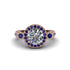Milgrain Halo Pave Diamond Engagement Ring - Mabel No. 62