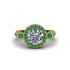 Milgrain Halo Pave Diamond Engagement Ring - Mabel No. 16 image 2
