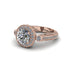 Milgrain Halo Pave Diamond Engagement Ring - Mabel No. 2