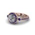 Milgrain Halo Pave Diamond Engagement Ring - Mabel No. 62