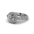 Milgrain Halo Pave Diamond Engagement Ring - Mabel No. 3