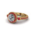 Milgrain Halo Pave Diamond Engagement Ring - Mabel No. 46