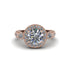 Milgrain Halo Pave Diamond Engagement Ring - Mabel No. 2