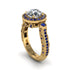 Milgrain Halo Pave Diamond Engagement Ring - Mabel No. 61 image 1