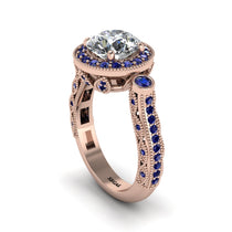 Milgrain Halo Pave Diamond Engagement Ring - Mabel No. 62 image 1