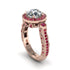 Milgrain Halo Pave Diamond Engagement Ring - Mabel No. 47