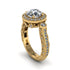 Milgrain Halo Pave Diamond Engagement Ring - Mabel No. 1 image 7