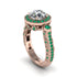 Milgrain Halo Pave Diamond Engagement Ring - Mabel No. 17
